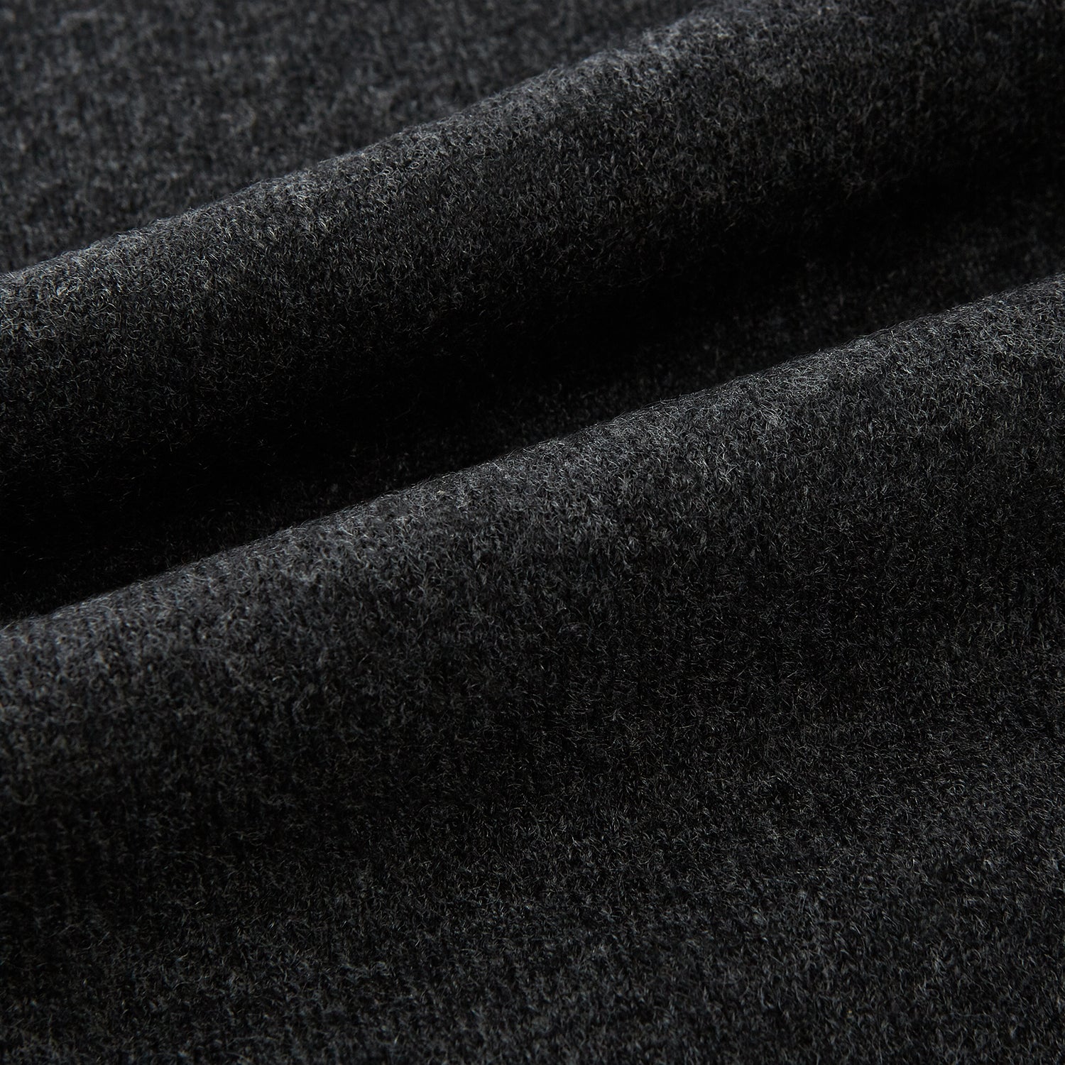 View 3 of product Plain Charcoal Cashmere Knitted Scarf