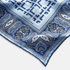 View 2 of product Blue Square-Patterned and Paisley Patterned Silk Pocket Square