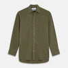 View 1 of product Green Silk Regular Fit Flaxton Shirt