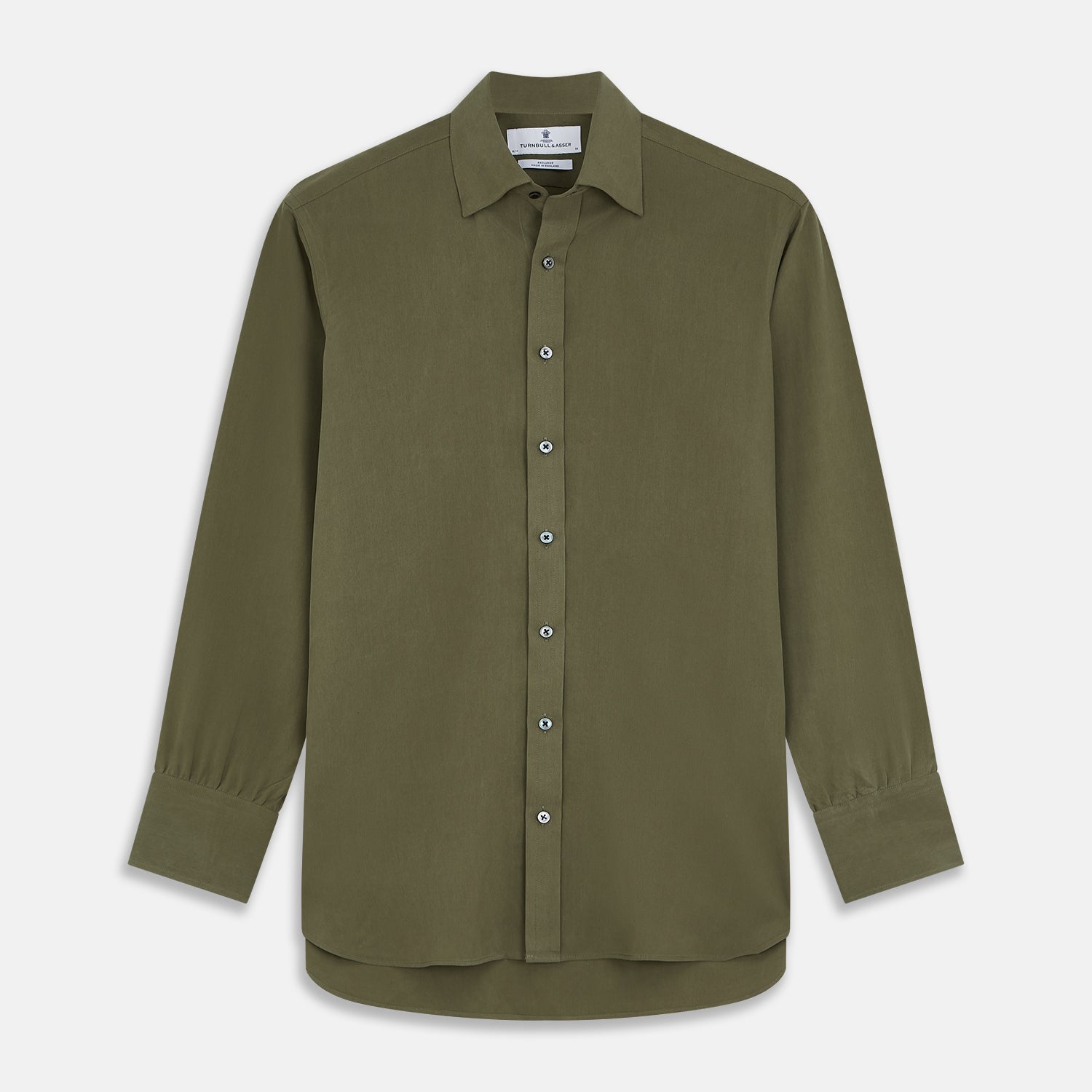View 1 of product Green Silk Regular Fit Flaxton Shirt