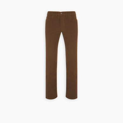 Yellow Cotton Plain 5 Pocket Jeans Image 4