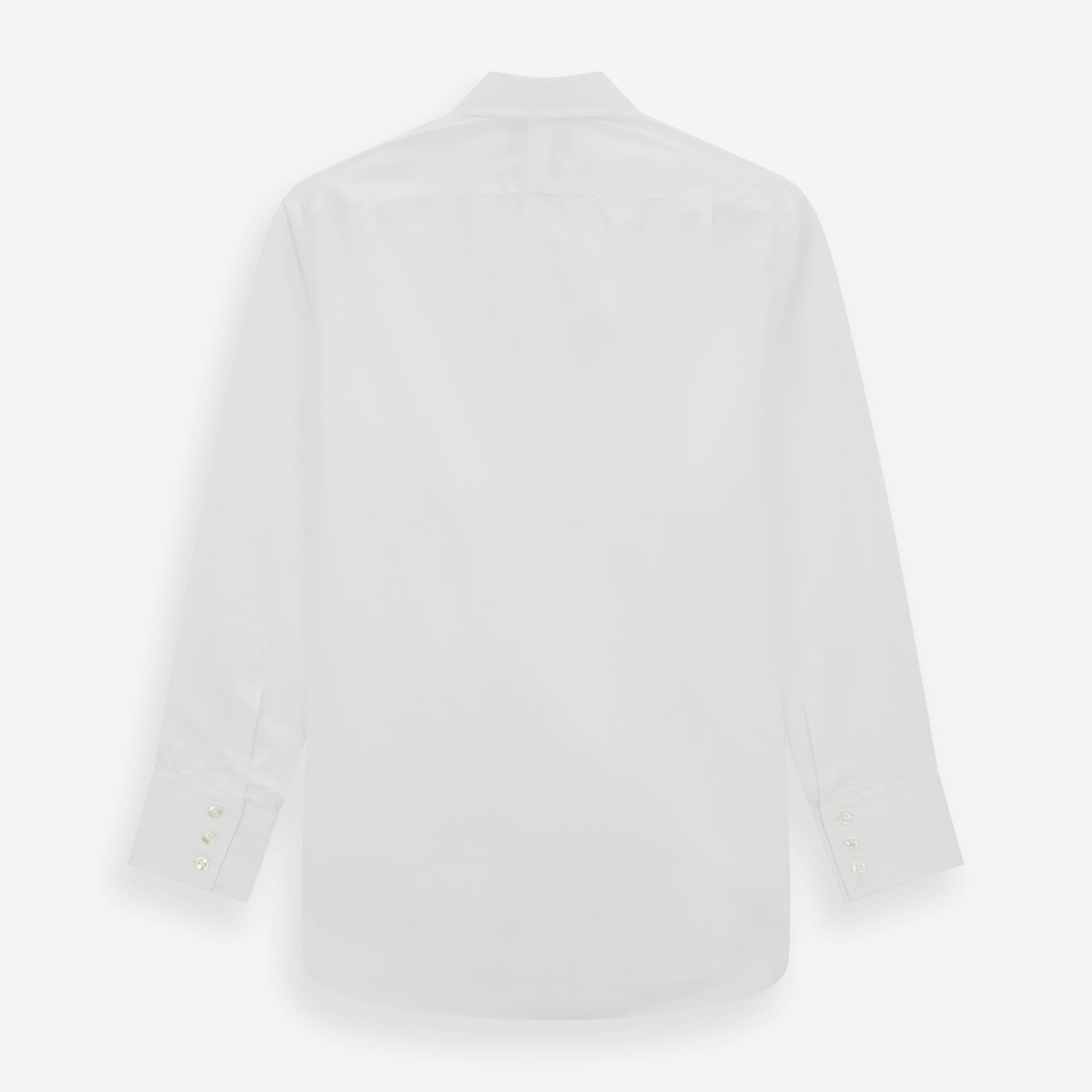 View 3 of product White West Indian Sea Island Cotton Shirt with T&A Collar and 3-Button Cuffs