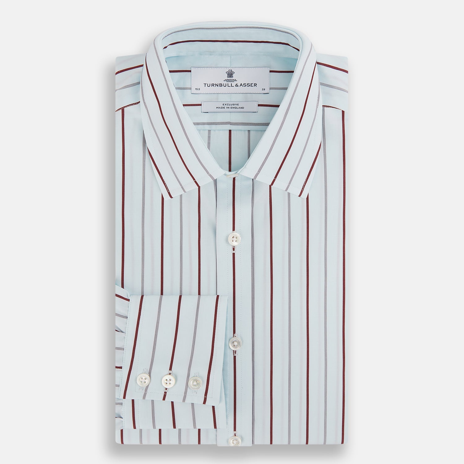 View 5 of product Burgundy Combination Stripe Mayfair Shirt