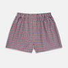 View 1 of product Burgundy Gingham Check Godfrey Boxer Shorts