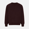 View 8 of product Burgundy Fine Merino V-Neck Jumper