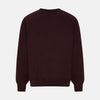 Burgundy Fine Merino V-Neck Jumper