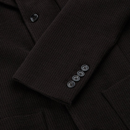 Dark Chocolate Knitted Cambridge Blazer Image 3