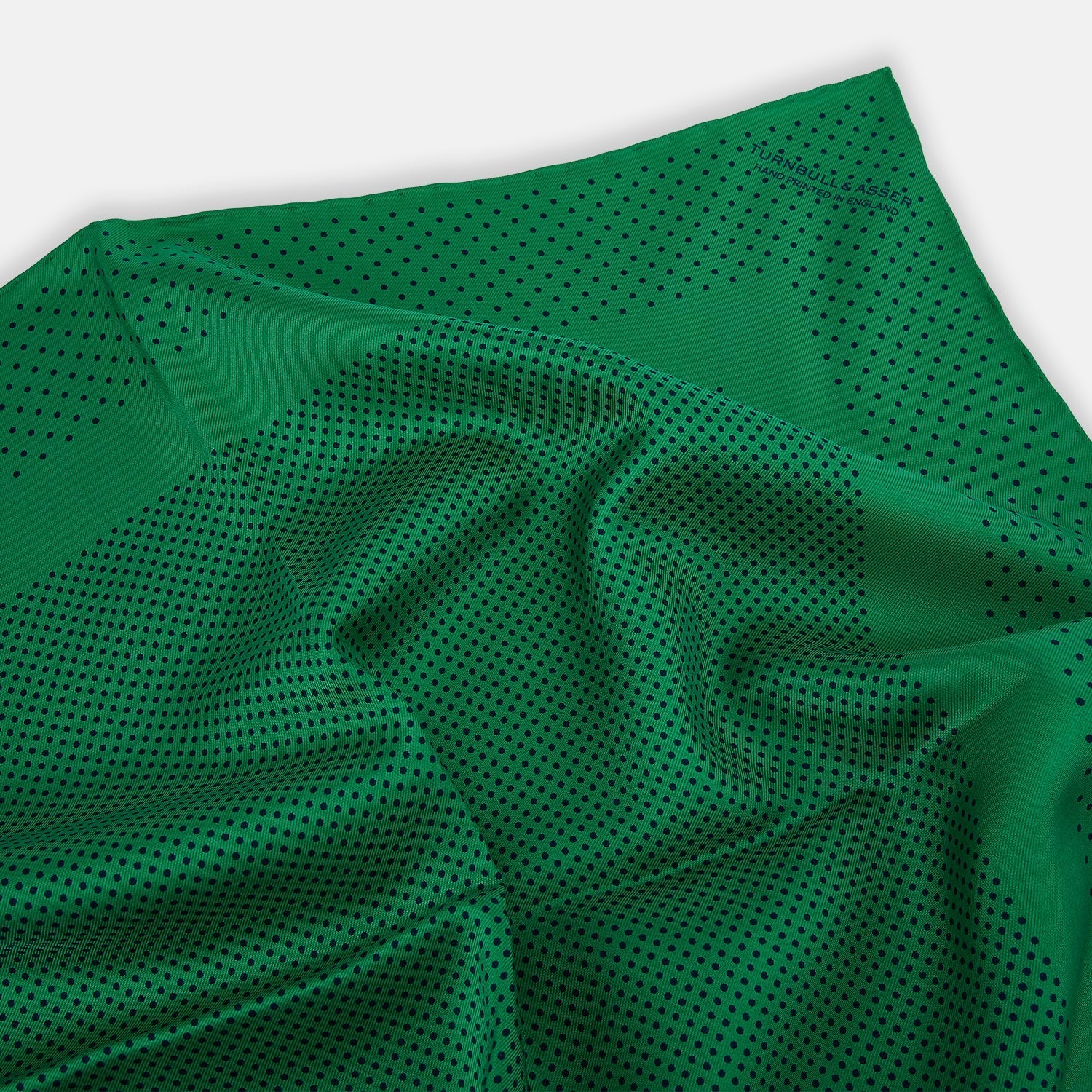 View 2 of product Green Dot Silk Pocket Square