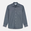 View 1 of product Blue Weekend Fit Oxford Finch Shirt With Derby Collar And Chest Pocket
