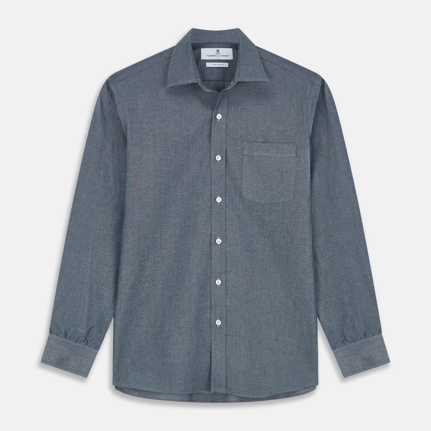 View 1 of product Blue Weekend Fit Oxford Finch Shirt With Derby Collar And Chest Pocket
