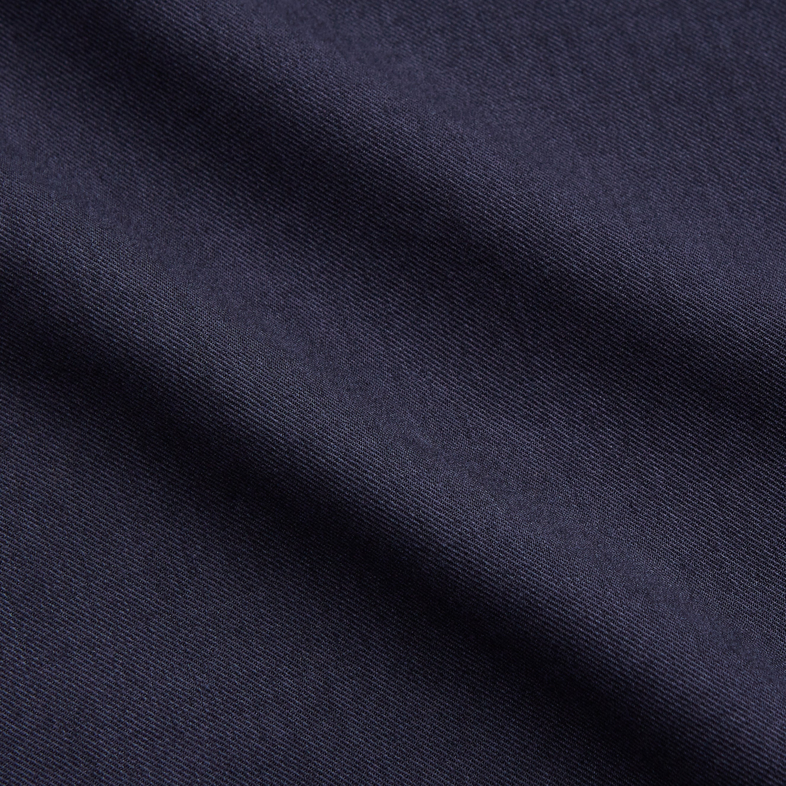 View 4 of product Navy Military Weekend Fit Cotton & Wool Shirt with Stand Collar and 1 Button Cuffs
