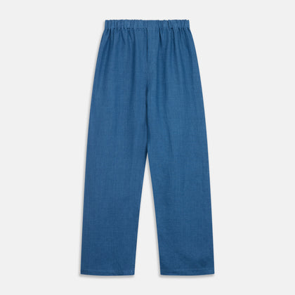 Teal Linen Modern Pyjama Set Image 7