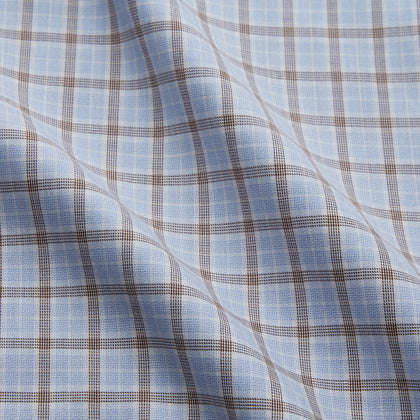 Pale Blue Multi Check Cashmerello Holiday Fit Winnington Shirt Image 3