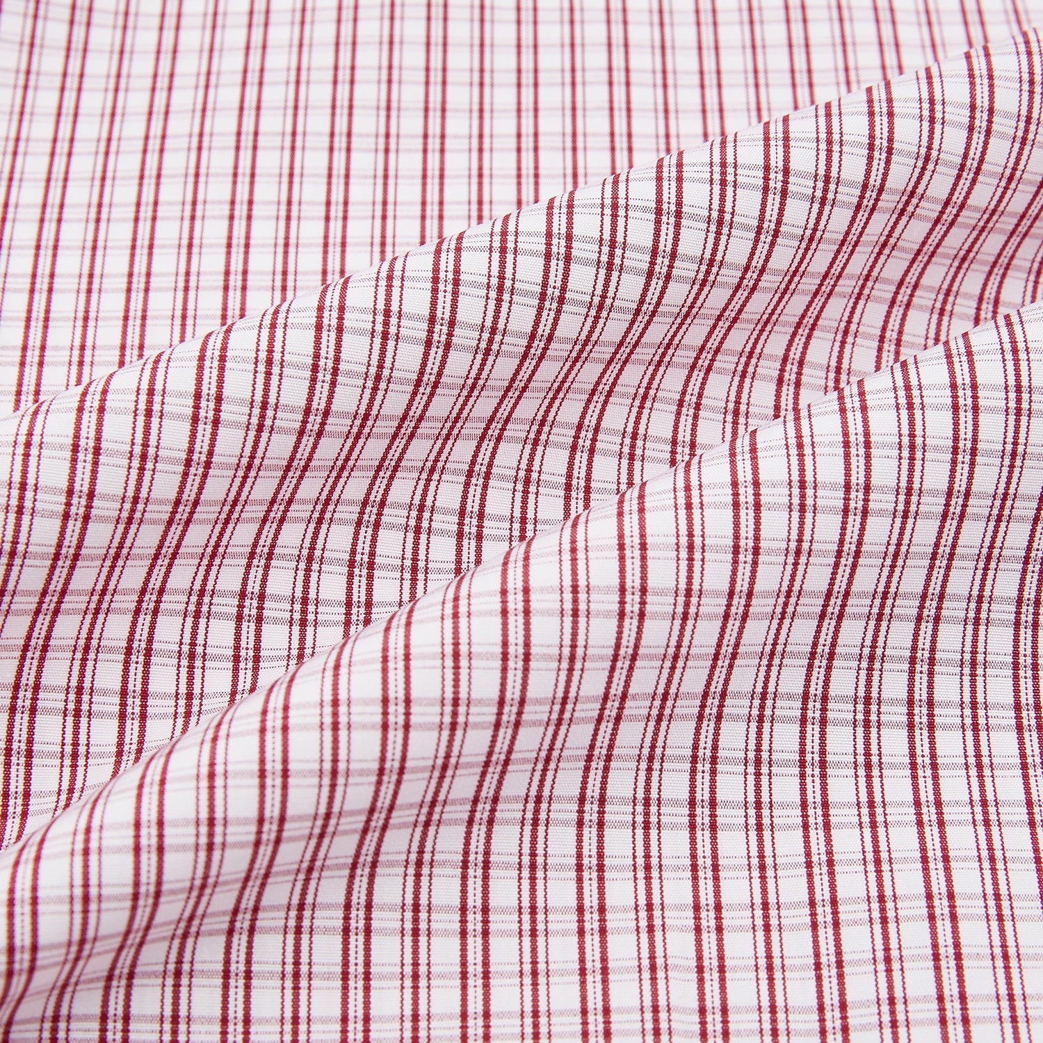 View 6 of product Red Micro Check Shirt with Contrast T&A Collar and Cuffs