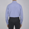 View 6 of product Mid-Blue Gingham Check Shirt with T&A Collar and 3-Button Cuffs