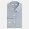 View 5 of product Blue and Brown Ticking Stripe Mayfair Shirt