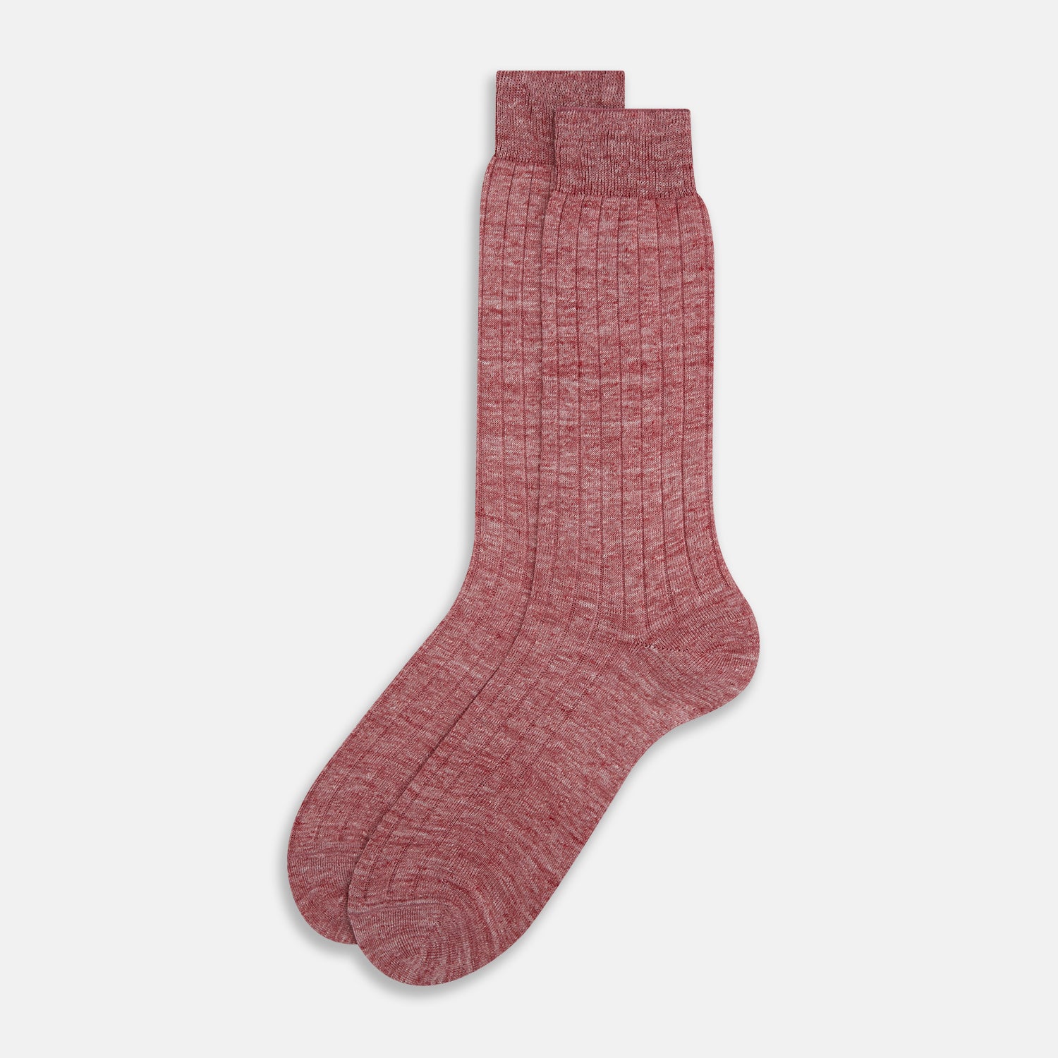 View 2 of product Burgundy Linen Mid-Length Socks
