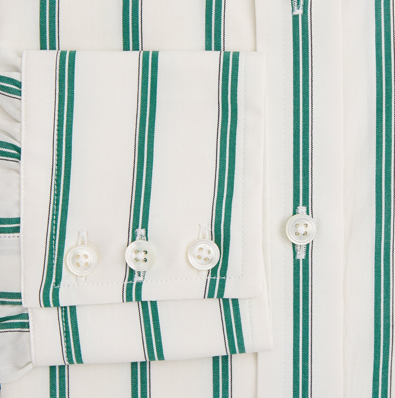 View 4 of product Green Double Track Stripe Mayfair Shirt