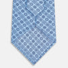 View 3 of product Blue Floral Tile Pattern Printed Silk Tie
