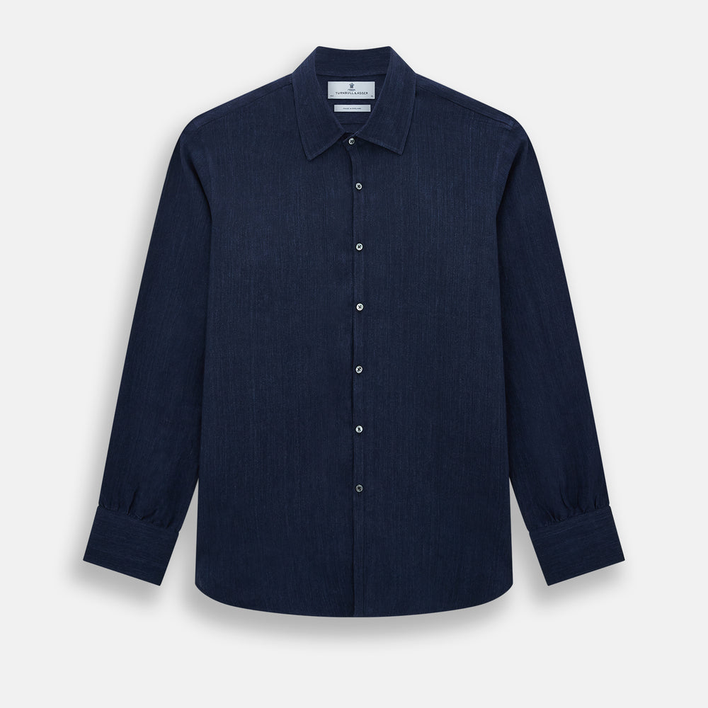 Navy Linen Westminster Shirt