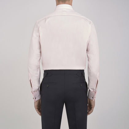 Pink Cotton Shirt with T&A Collar and Double Cuffs Image 5