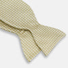 View 3 of product Gold and White Square Silk Bow Tie