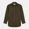 View 2 of product Khaki Green Plain Linen Fabric