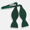 View 2 of product Racing Green and White Spot Silk Bow Tie