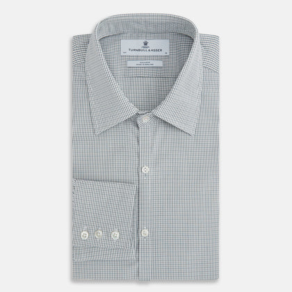 Forest Green Micro Tattersall Westminster Shirt Image 4
