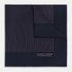 Navy and Purple Stripe Silk Pocket Square