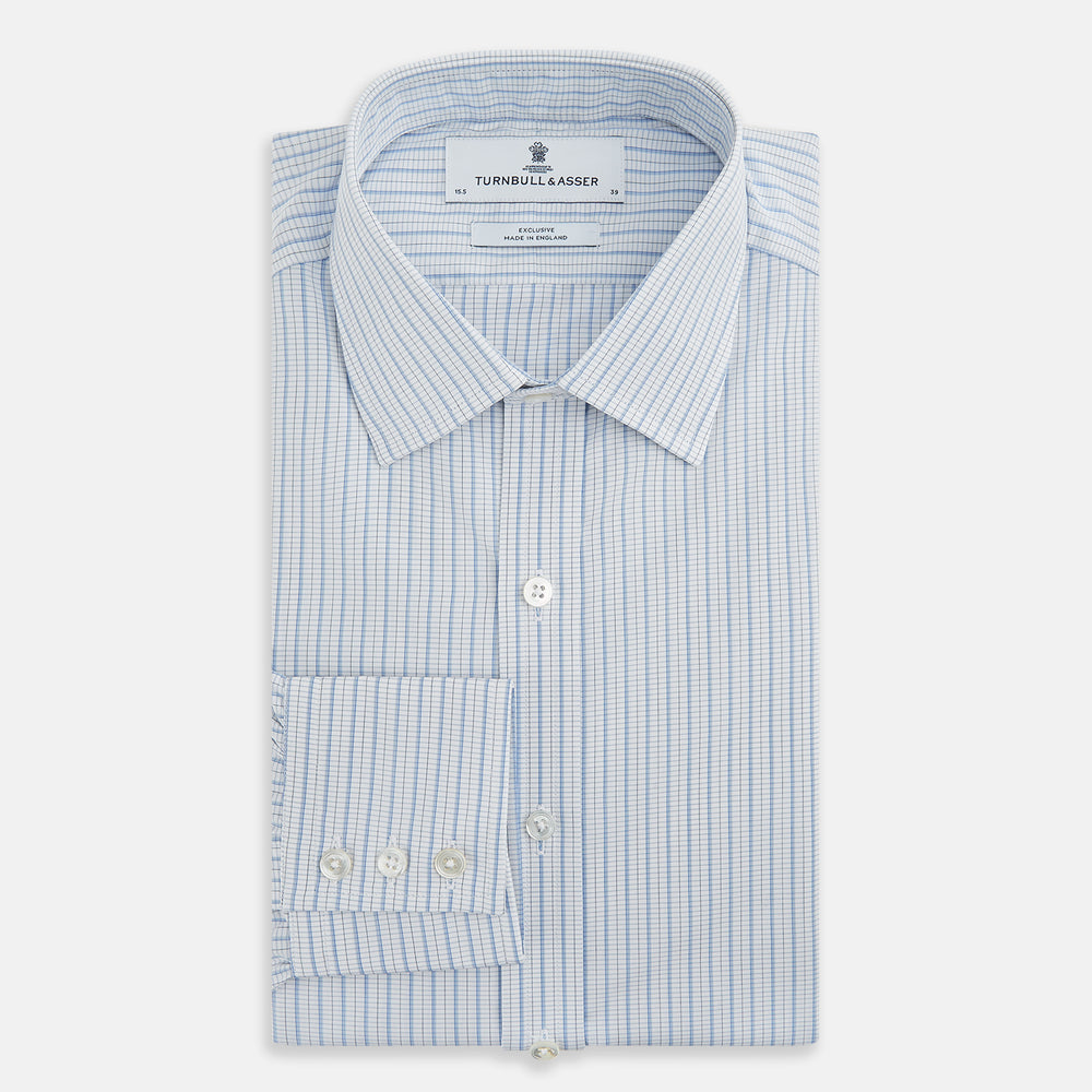 Blue Graph Check Mayfair Shirt
