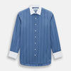 View 1 of product Steel Grey Track Stripe Shirt with Contrast T&A Collar and Cuffs