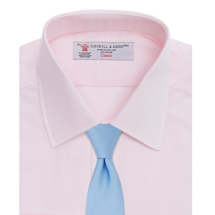 Pink Cotton Shirt with T&A Collar and Double Cuffs Image 3