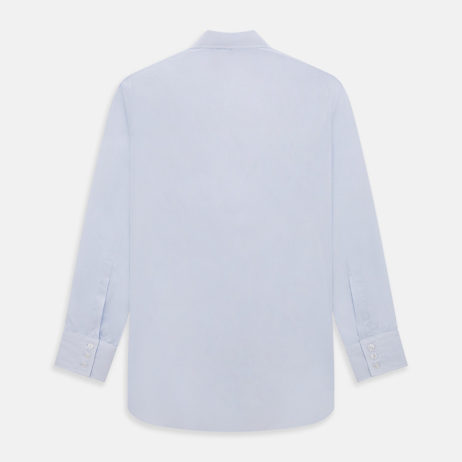 View 3 of product Blue and White Micro Check Mayfair Shirt