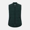 View 1 of product QUILTED VEST ZIP PKTS,BACK WAIST STRAPS FOREST GRN