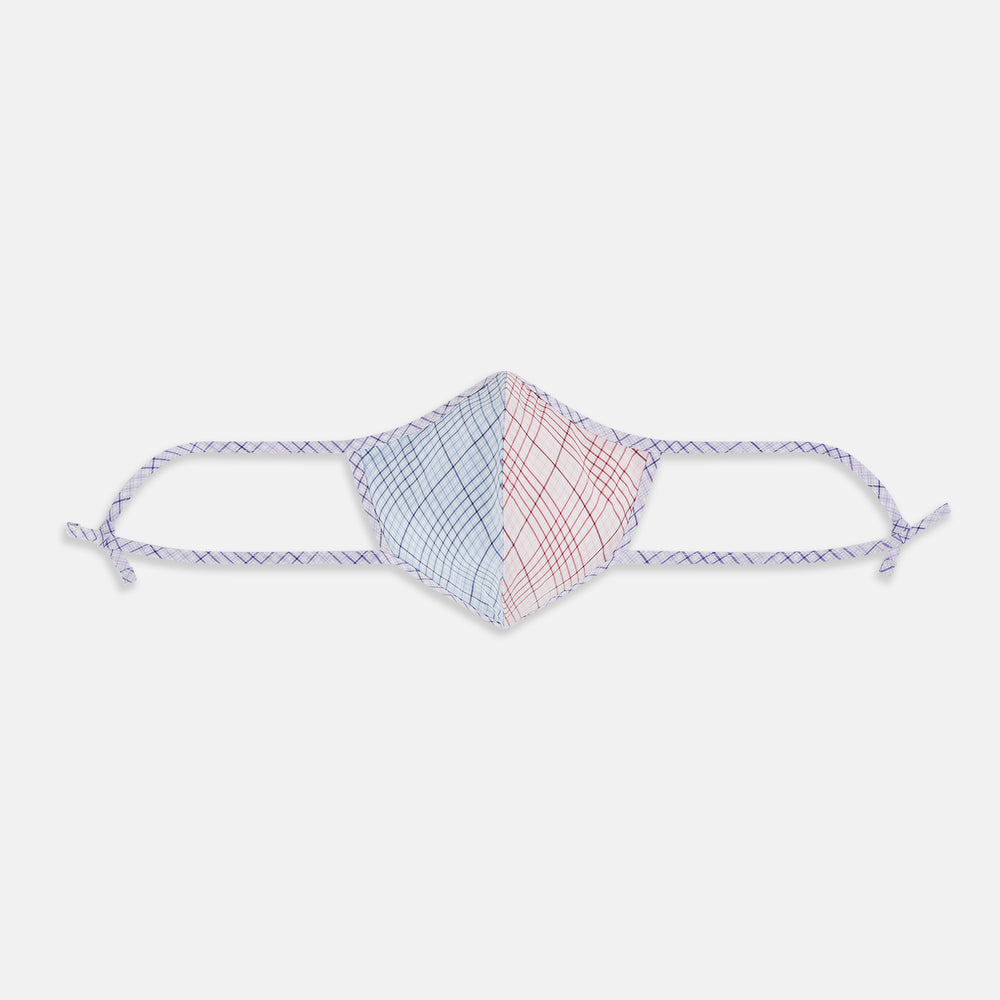 Blue, Pink & Yellow Striped Cotton Commuter Mask with 3 VIROFORMULA™ filters