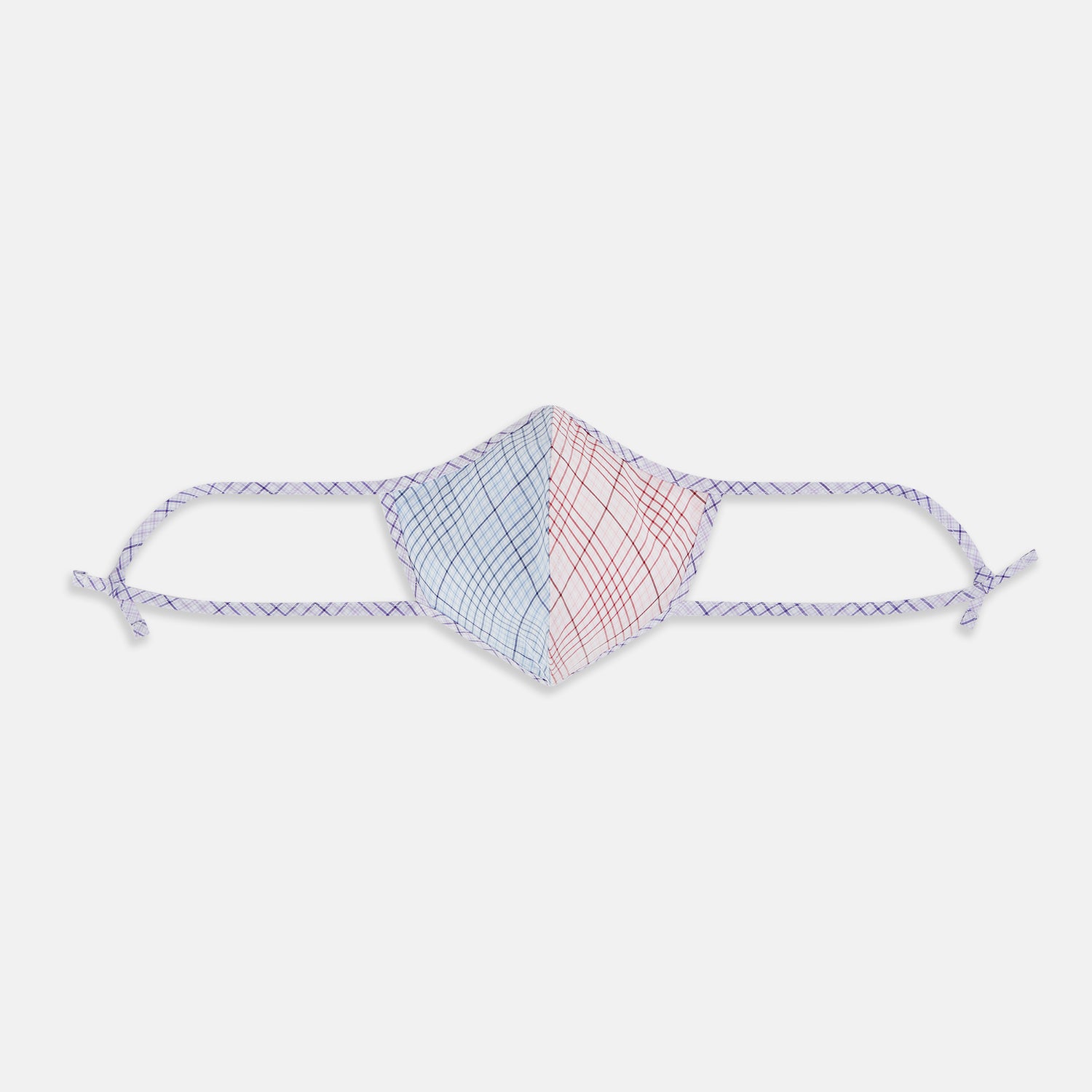 View 4 of product Blue, Pink & Yellow Striped Cotton Commuter Mask with 3 VIROFORMULA™ filters