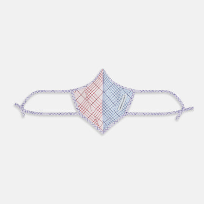 Blue, Pink & Yellow Striped Cotton Commuter Mask with 3 VIROFORMULA™ filters Image 4