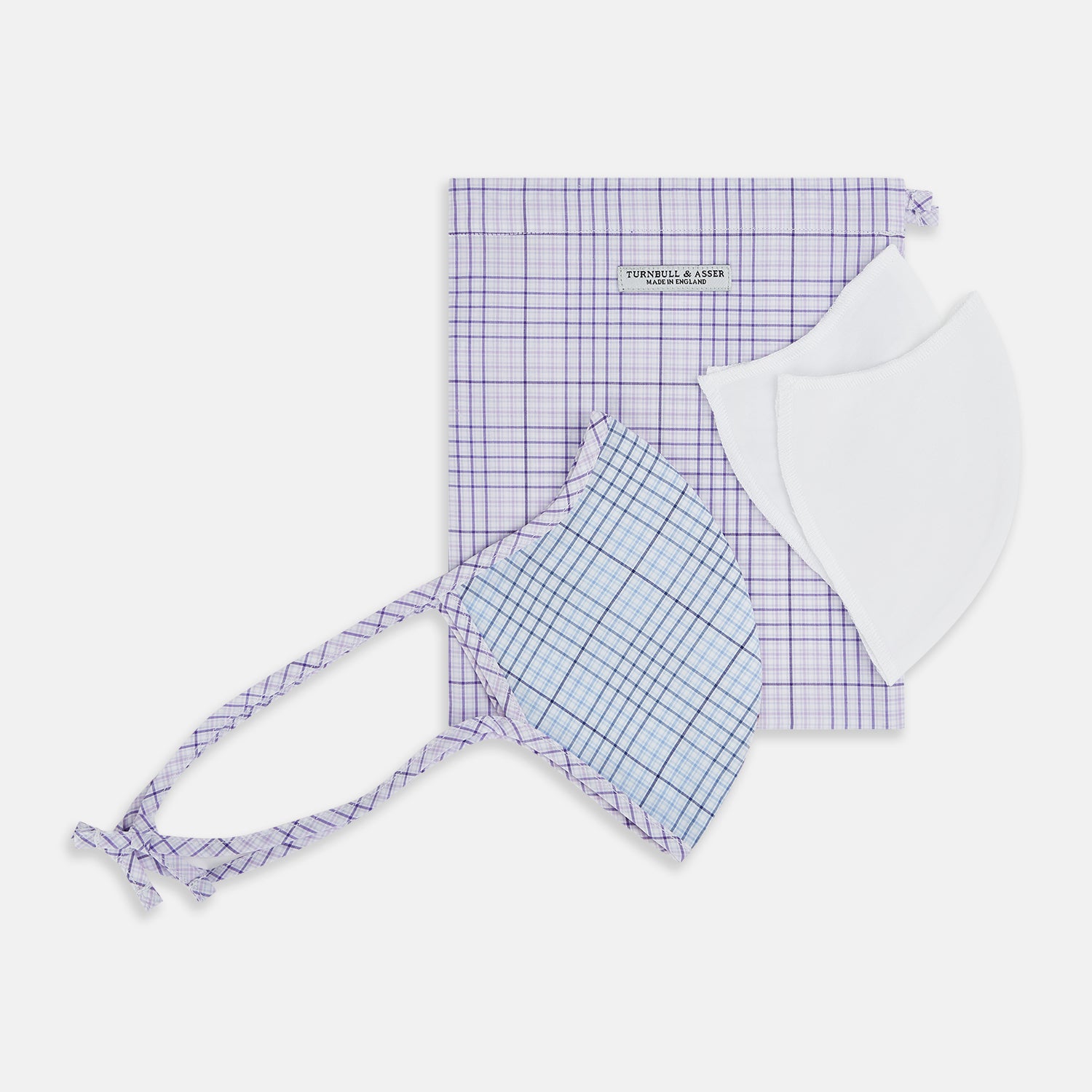 View 3 of product Blue, Pink & Yellow Striped Cotton Commuter Mask with 3 VIROFORMULA™ filters
