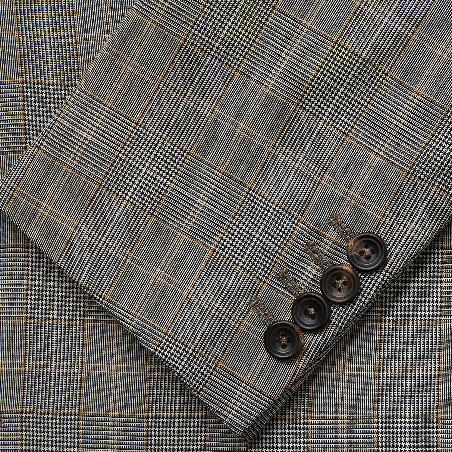 View 3 of product Beige Wool Prince-of-Wales Check Jacket