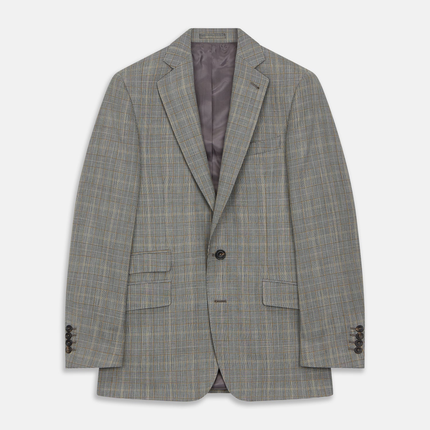 Beige Wool Prince-of-Wales Check Jacket