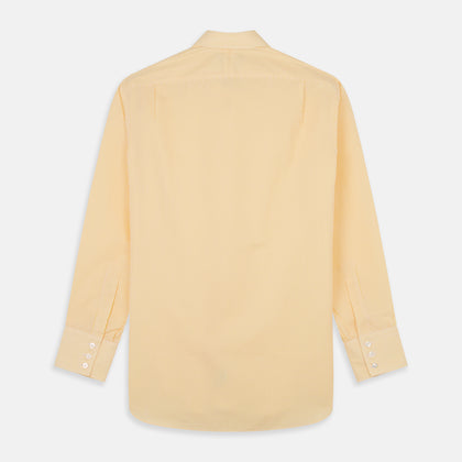 Yellow Fine Stripe Regular Fit Shirt with T&A Collar Image 4