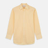 Yellow Fine Stripe Regular Fit Shirt with T&A Collar