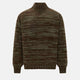 Multi Brown Sennon Rib Roll Neck Cashmere Jumper
