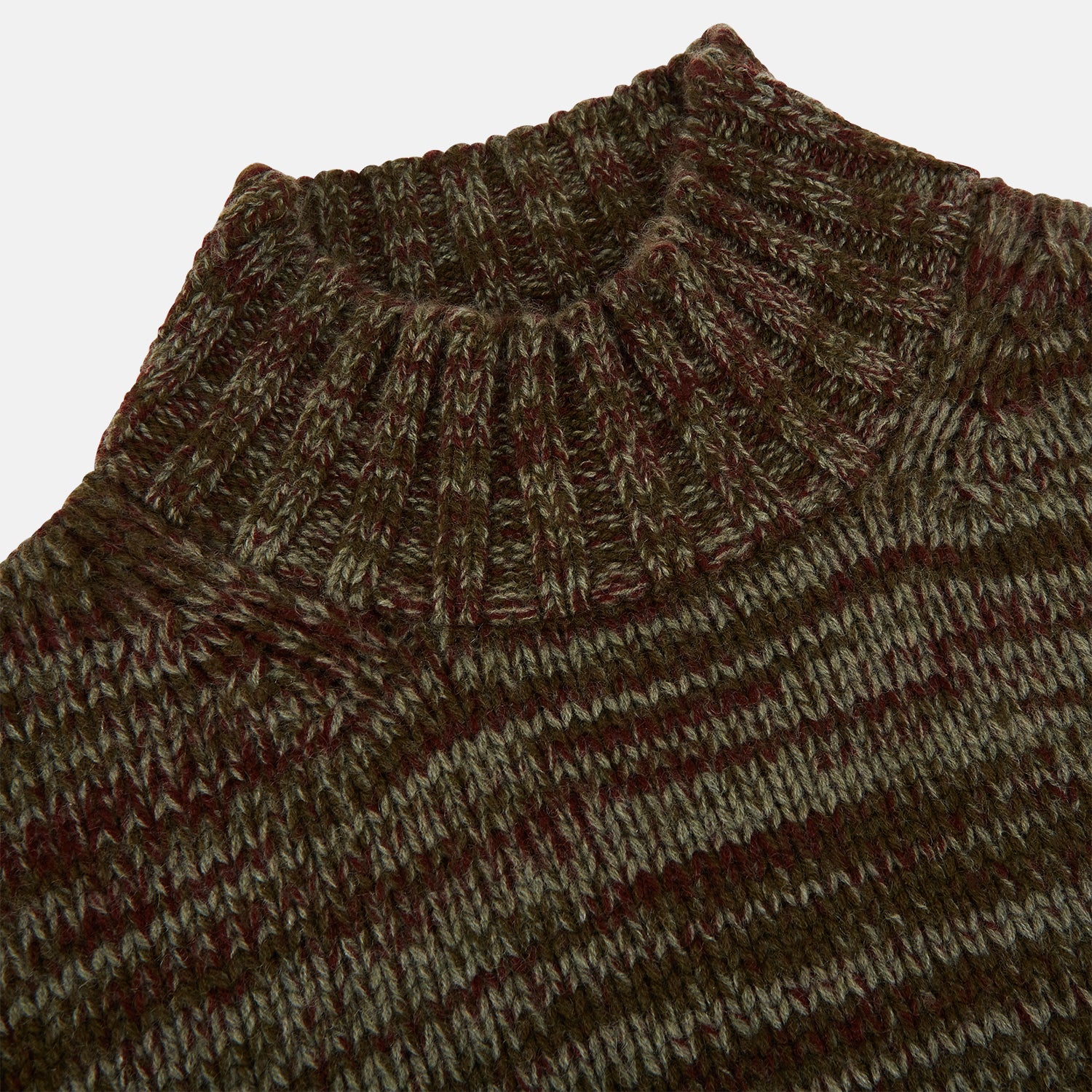 View 2 of product Multi Brown Sennon Rib Roll Neck Cashmere Jumper