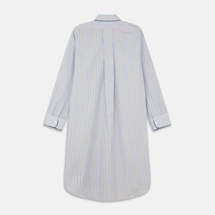 Blue, Orange and Navy Stripe Nightshirt Image 4