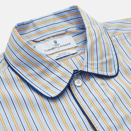 Blue, Orange and Navy Stripe Nightshirt Image 1