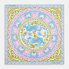 View 1 of product Green Multi Griffins Silk Pocket Square