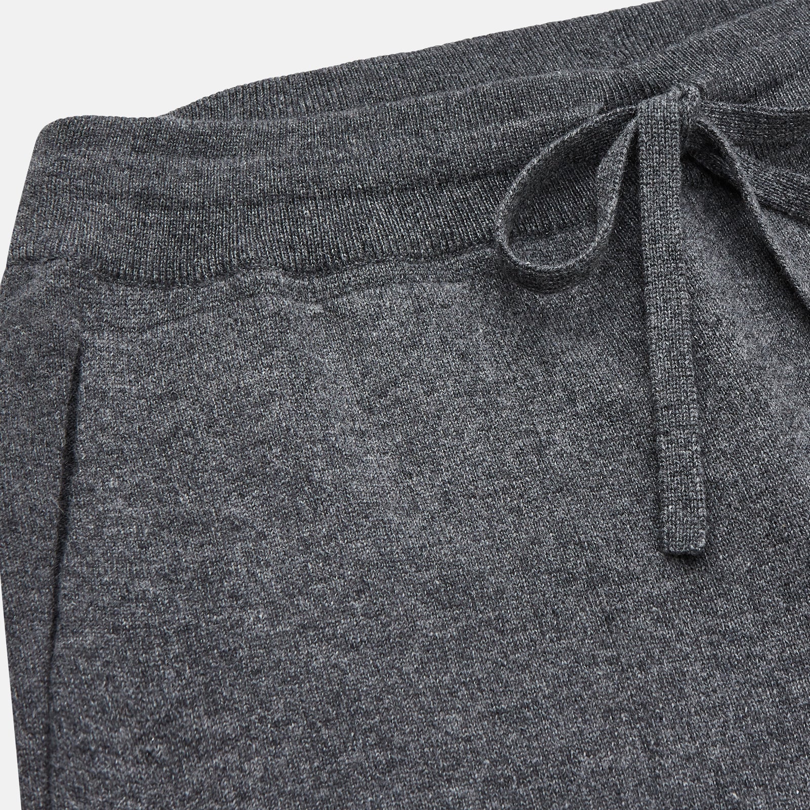 View 2 of product Grey Cashmere Knitted Lounge Pyjama Trousers