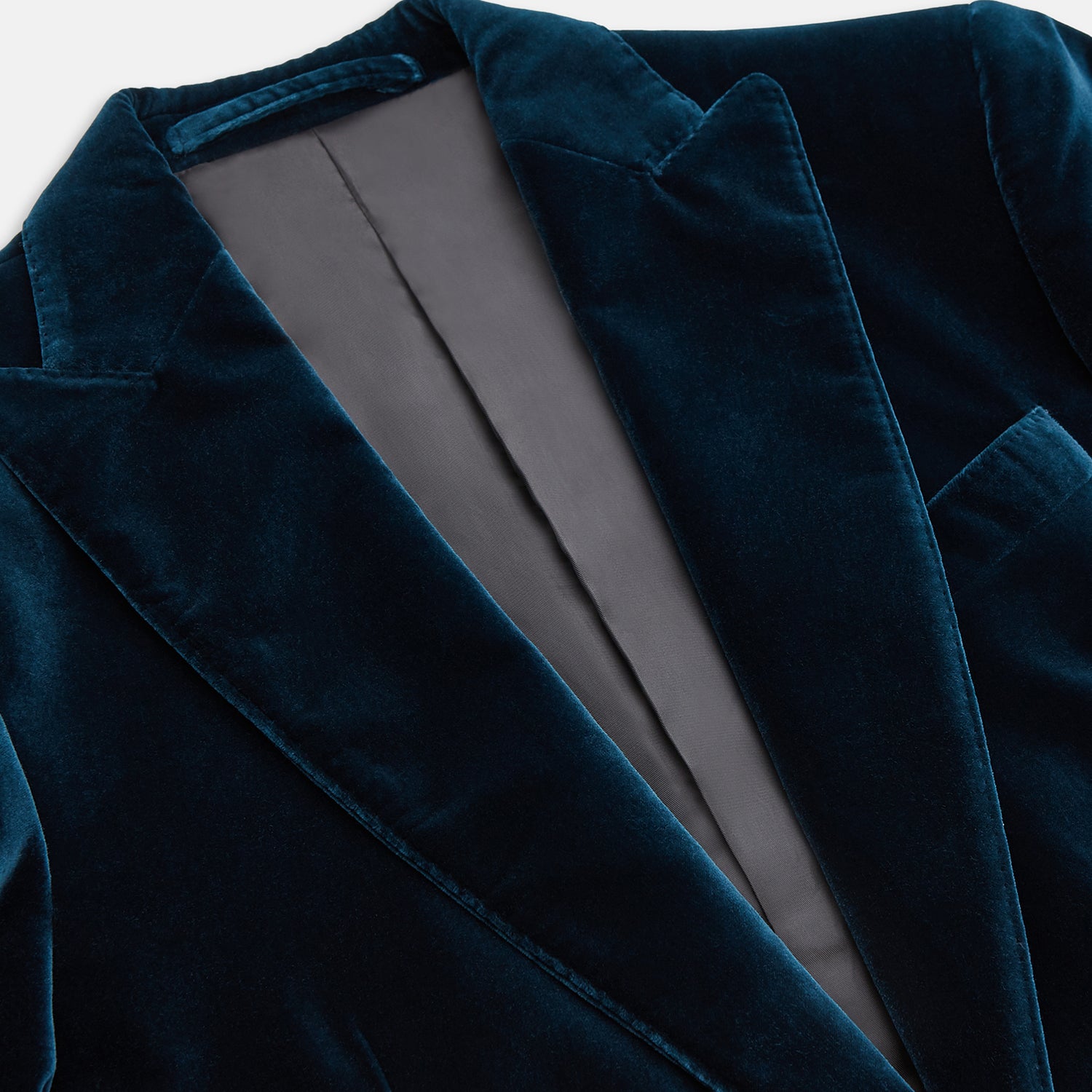 View 2 of product Teal Velvet Single Breasted Blazer